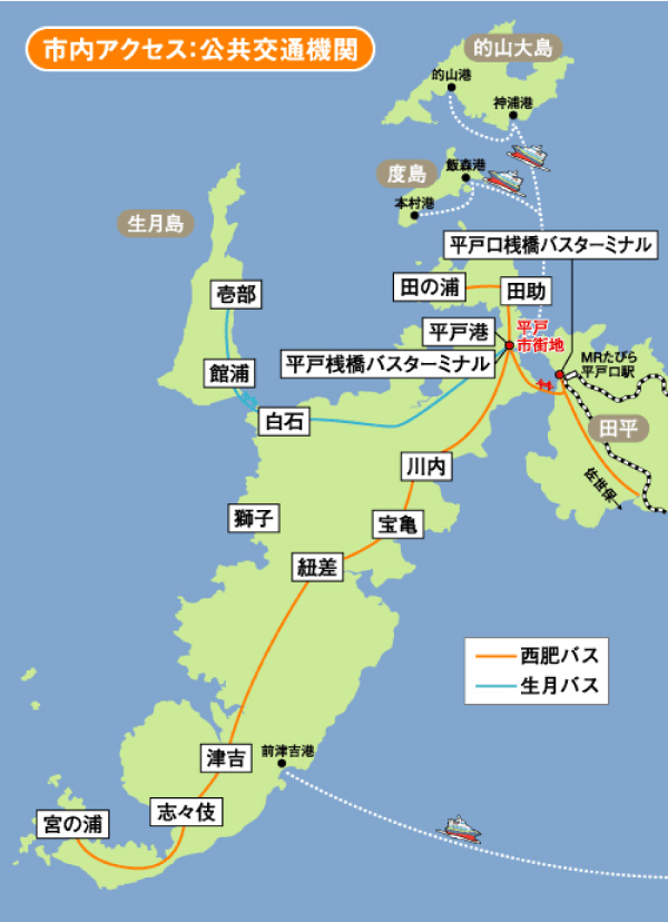 公共交通機関の場合のマップ画像