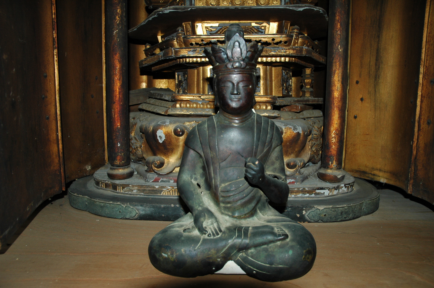 CE640 時代物 銅造阿弥陀如来懸仏・銅阿弥陀如来懸仏・銅懸仏・銅阿彌陀挂佛 重量136g☆仏像佛像仏教美術佛教美術骨董古美術